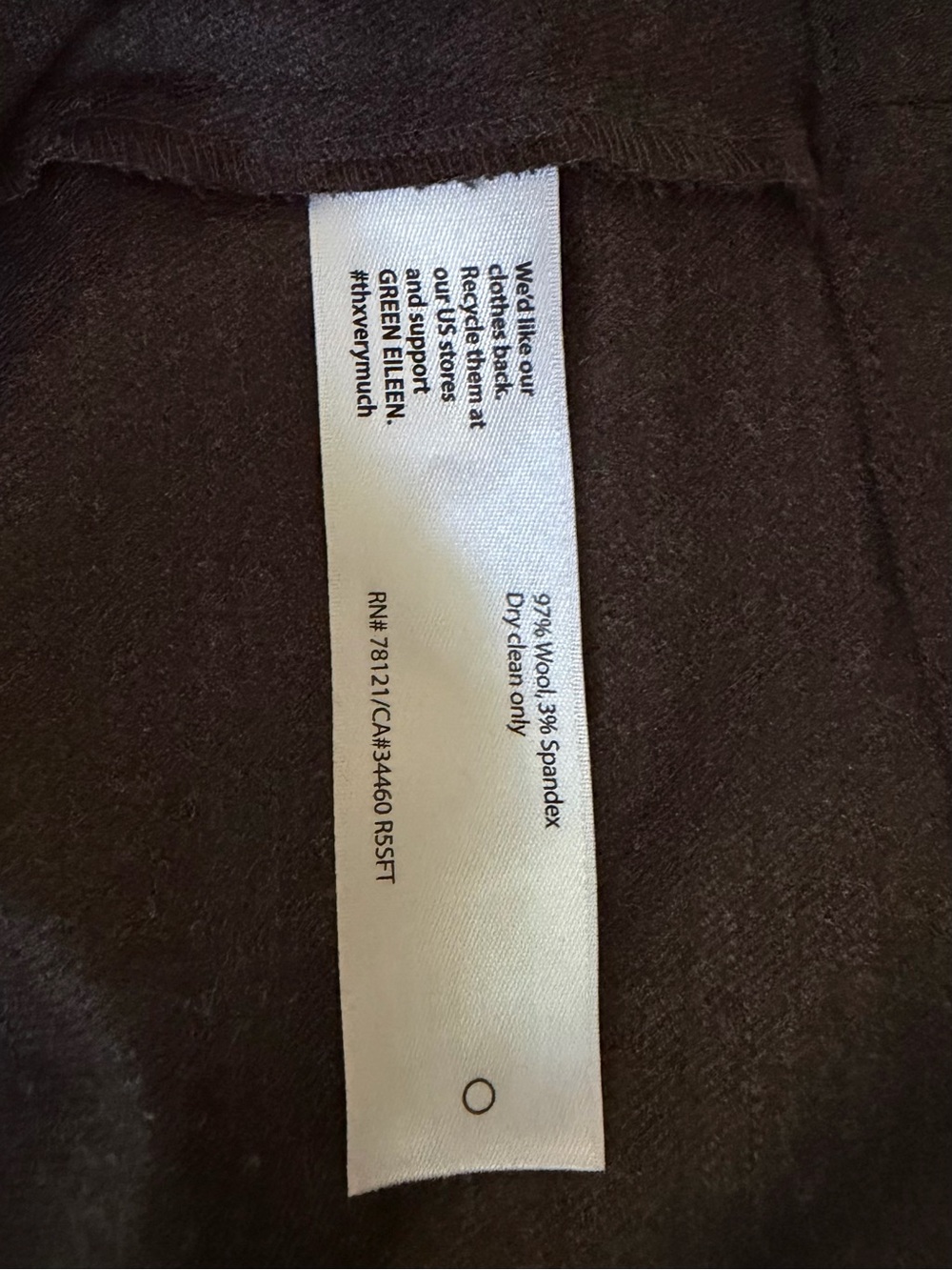 Eileen Fisher Heathered Stretch Flannel Twill Wool Sarong Pants in Charcoal Grey - Picture 9 of 10